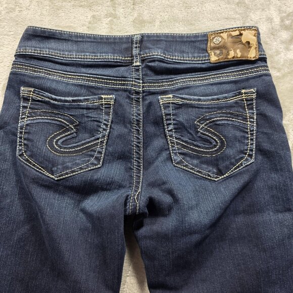 Silver Jeans Suki Jeans Womens 29x31 Blue Mid Slim Stretch Denim Classic Pockets - Picture 2 of 11